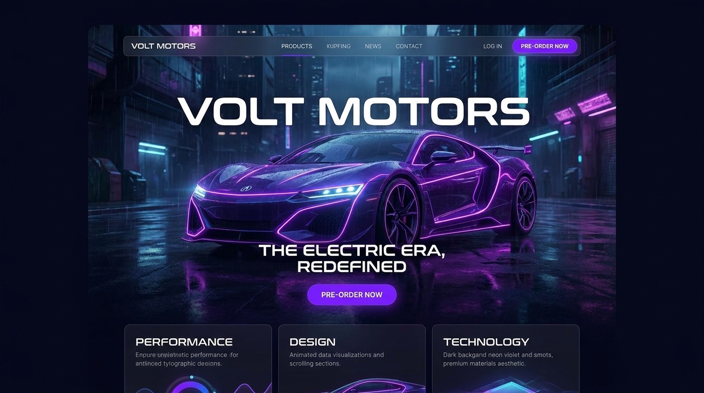 Volt Motors — Landingpage
