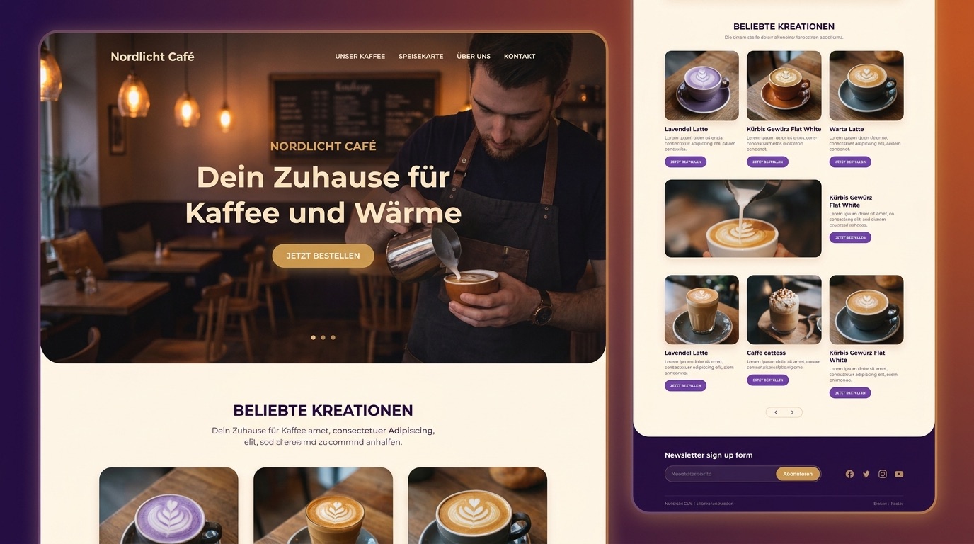 Nordlicht Café — Webdesign